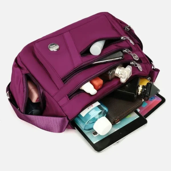 Casual Frauen Schulter Umhängetasche Oxford Wasserdichte Zipper Handtaschen Paket Weibliche Große Kapazität Reise Umhängetasche 6