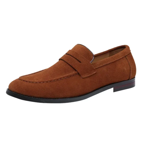 Mode männer Casual Schuhe Wildleder Echtes Leder Herren Slip-on Licht Komfortables Fahren Loafers Mokassins Männer Party Hochzeit flache 6