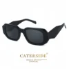 CATERSIDE Retro Polarisierte Sonnenbrille Männer Polygon Große Acetat Rahmen frauen Sonnenbrille Reisen Fahren Einkaufen UV400 Brillen 2