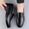 Echtes Leder Männer Schuhe Casual Männer Müßiggänger Atmungsaktive Büro Formale Schuhe Männer Designer Slip on Driving Schuhe Plus Größe 38-46 5
