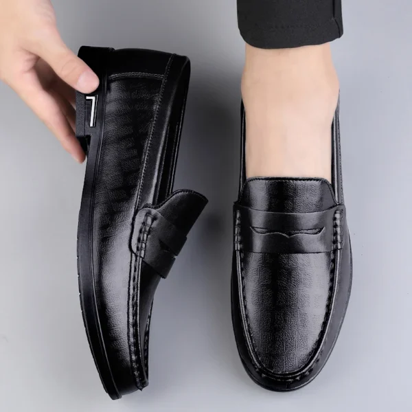 Echtes Leder Männer Schuhe Casual Männer Müßiggänger Atmungsaktive Büro Formale Schuhe Männer Designer Slip on Driving Schuhe Plus Größe 38-46 5