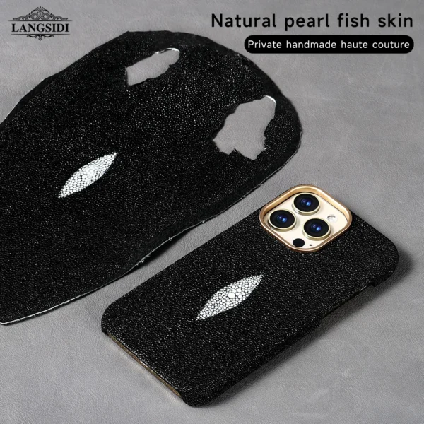 LANGSIDI Luxus Original Leder Krokodil Magnetische Hülle für iPhone 16 Pro Max Magsafe stoßfeste Abdeckung für iPhone 16 Pro 2