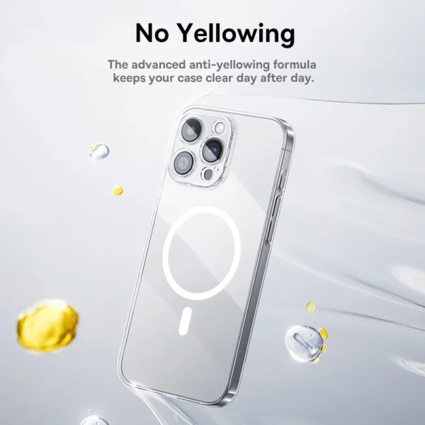 Baseus Magnetische Hülle für iPhone 16 Pro Max, schlanke, dünne Handyhülle, transparente Abdeckung für iPhone 16 Pro Plus, magnetische Rückseite 4