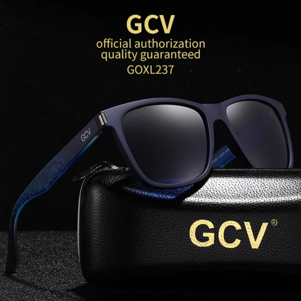 GCV Marke 2021 Neue Mode-Design Ultraleicht TR90 Quadratischen Rahmen Polarisierte Männer Frauen Weibliche Sonnenbrille Hawksbill Sport Tourismus 2