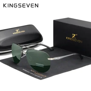 KINGSEVEN Mode Pilot Randlose Sonnenbrille Männer Aluminium Polarisierte Große Rahmen Gläser Frauen Casual Fahren Outdoor Brillen