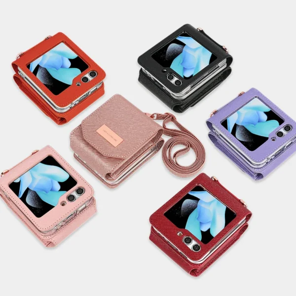 Vietnam Cross body Lanyard Handy hüllen mit Kartens teck plätzen Brieftasche für Samsung Galaxy Z Flip 6, Z Flip 5 Hülle, Z Flip 4,Z Flip 3 5