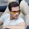 CLLOIO Top Anti-Glare Tag Nacht Vision Gläser Männer Fahren Polarisierte Sonnenbrille Aluminium Randlose Photochrome Reiten Brille UV 2