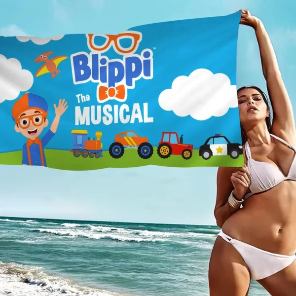 A-B-C B-Blippiing Kreatives Muster Mikrofaser-Strandtuch, saugfähig, schnell trocknend, weich, für Yoga, Schwimmresort, Bergsteigen 2