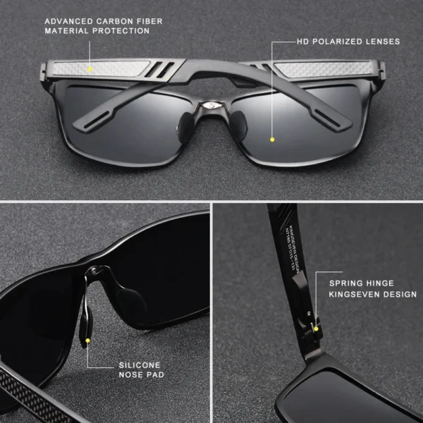 KINGSEVEN Aluminium Quadratische Männer/Frauen Polarisierte Beschichtung Spiegel Sonnenbrille Brillen Sonnenbrillen Für Männer 2