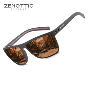 ZENOTTIC Polarisierter Sonnenbrillen-Schatten für Damen und Herren, leichter TR90-Rahmen, UV400-Schutz, quadratische Sonnenbrille 2024 2025
