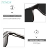 TR90 Männer Frauen Rechteck Vollrand Brille mit Federscharnier Magnetische Clip-On Polarisierte Sonnenbrille für verschreibungspflichtige Gläser 4