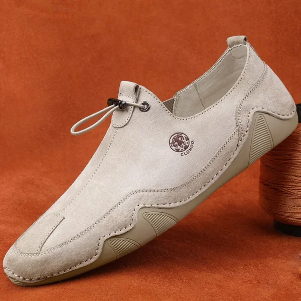 Clohoo atmungsaktive leichte rutsch feste flache Outdoor-Schuhe für Männer Freizeit schuhe Echt leder Boots schuhe weiche Sohle Schuhe 4