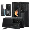 PU-Leder-Geldbörsen-Handyhülle für Samsung Galaxy Z Fold 6, 5, 4, 3, Fold 5, Fold 4, Fold, 65G, Stiftschlitz, Kartenhalter, stoßfeste Standabdeckung
