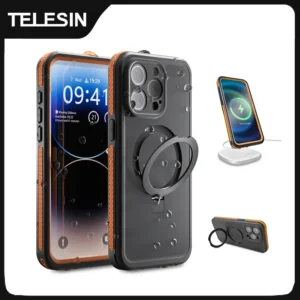 TELESIN IP68 Wasserdichte Hülle für IPhone 15 15 Pro 15 Pro Max Telefon Fallsichere Abdeckung Tauchen Unterwasser Schwimmen Outdoor Schutz
