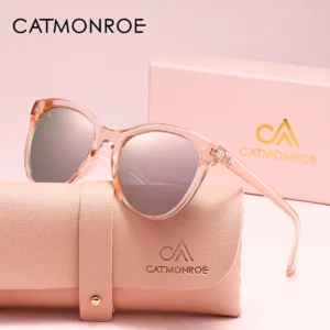 CATMONROE 1 Stück Damen-Sonnenbrille, polarisiert, TAC-Linse, PC-Rahmen, leicht, nicht Nase drücken, Angeln, Fahren, Strand, tägliche Sonnenbrille