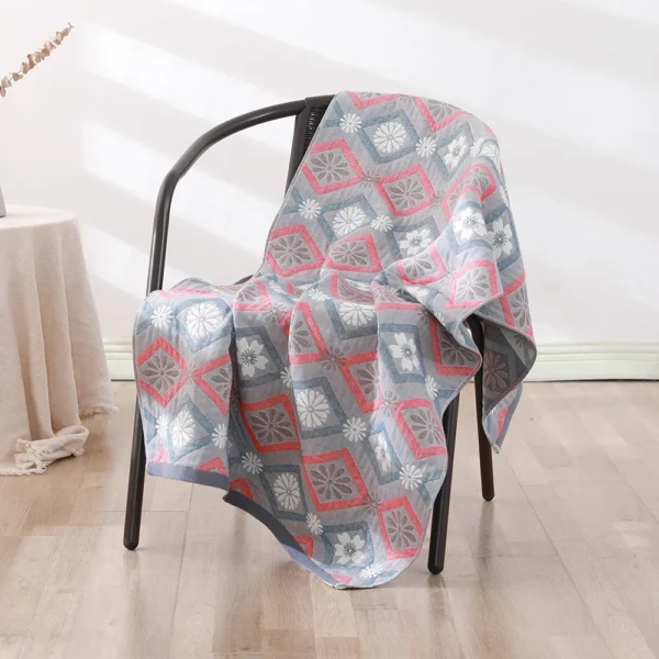 Badetuch-Set aus Baumwollgaze für Damen, Badezimmer, hochwertig, 70 x 140, 35 x 75 cm 2