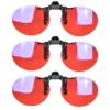 Clip-on-Sonnenbrille, blaues Licht blockierende orangefarbene Linse, Fahrclips, polarisierte Sonnenbrille, rote Clip-on-Brille, polarisierter Clip-on