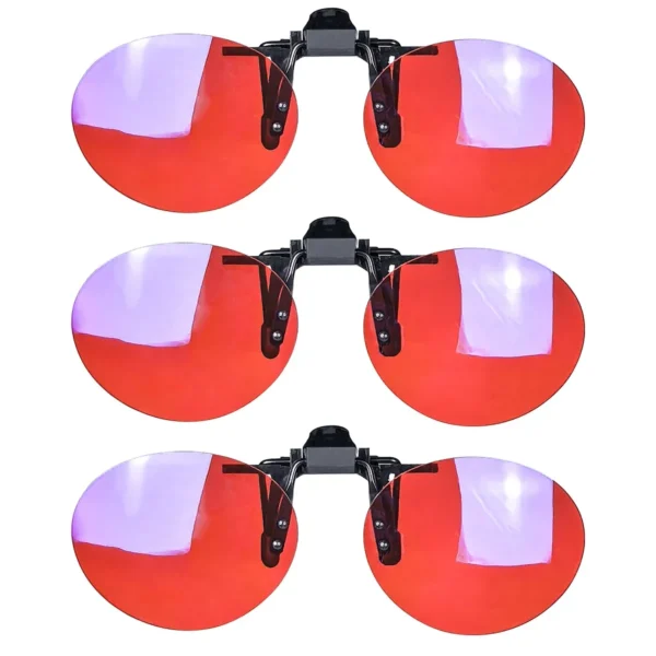 Clip-on-Sonnenbrille, blaues Licht blockierende orangefarbene Linse, Fahrclips, polarisierte Sonnenbrille, rote Clip-on-Brille, polarisierter Clip-on