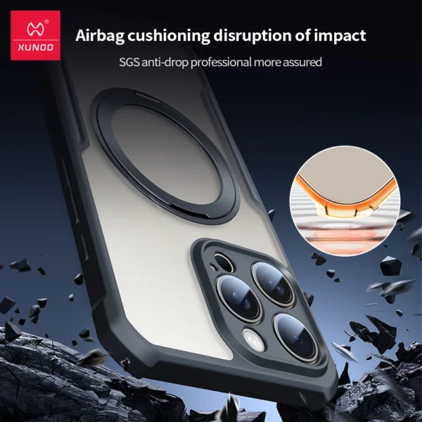 XUNDD Für iPhone 16 Pro Max Magnetische Halter Fall Für iPhone 15 14 13 Pro Max 16 Plus Airbag Stoßfest Kamera schutzhülle 2