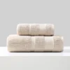 Einfaches Handtuch-Set für Dusche und Gesicht, 2 Stück/Set, 100 % Baumwolle, für Zuhause, Hotel, Badezimmer, Waschlappen, hochwertiges Handtuch-Set für Erwachsene und Kinder, Geschenk 6