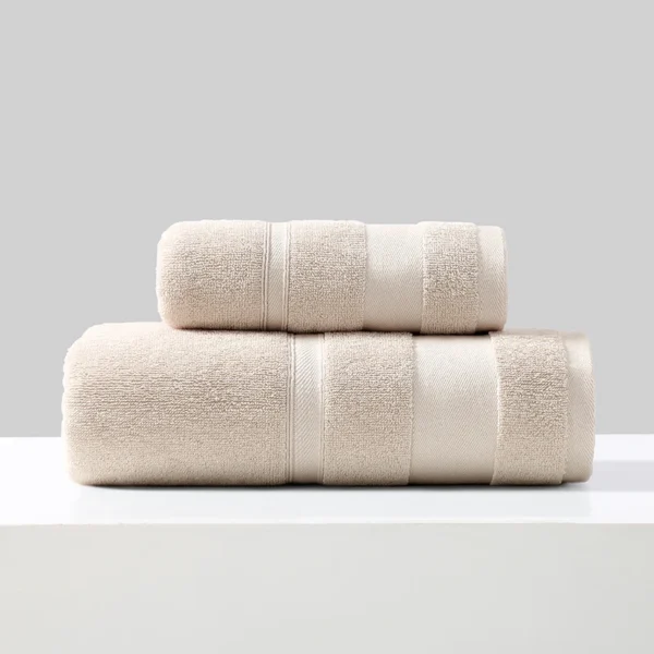 Einfaches Handtuch-Set für Dusche und Gesicht, 2 Stück/Set, 100 % Baumwolle, für Zuhause, Hotel, Badezimmer, Waschlappen, hochwertiges Handtuch-Set für Erwachsene und Kinder, Geschenk 6