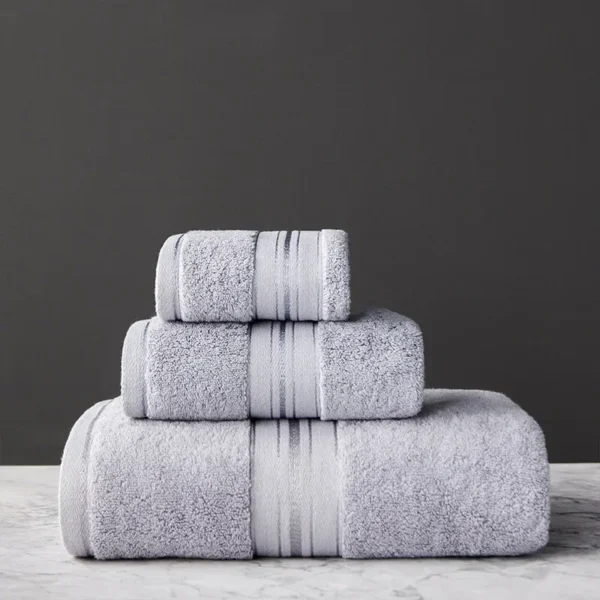 Neue ägyptische Baumwolle Handtuch Badet uch Sets einfarbig verdicken Badet ücher Set weich bequem geeignet für Erwachsene und Kinder 2