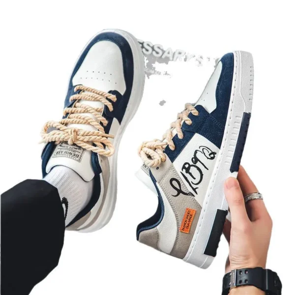 Men Skate Shoes Spring Niche Skate Shoes Men Trendy Versatile Thick Soled Sports and Leisure Skate Shoes Trendy Shoes 5