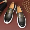 Männer Casual Schuhe Geprägtes Leder Männer Klassische Schnalle Horsebit Loafers Herren Slip-on Board Schuhe Outdoor Wohnungen Neue 6
