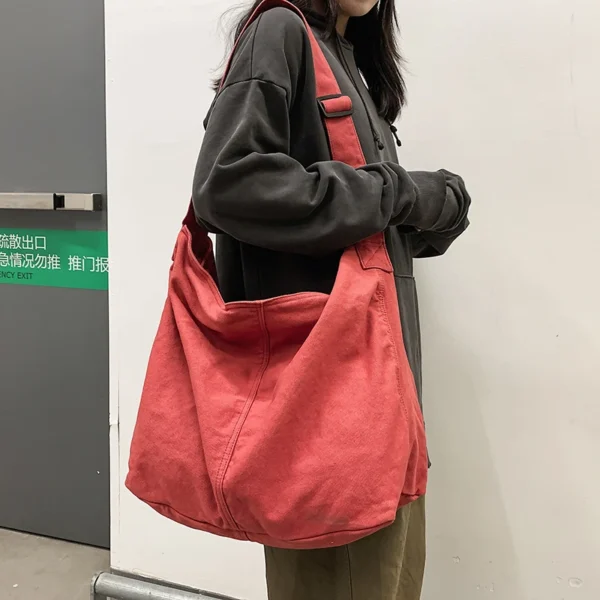 Hocodo neue Taschen für Frauen 2022 Leinwand Umhängetasche Mode große Kapazität Handtaschen weibliche lässige Reisetaschen weiche Umhängetaschen