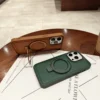 Magnetische Leder Halter Telefon Fall Für Iphone 13 14 15 16 Pro Max Plus Halter Luxus Stand Telefon Abdeckung Für IPHON 14 15 16 Promax 4
