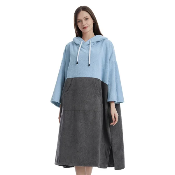 Schnellt rocknende Badet ücher Pool wechsel Robe Schnellt rockn ender Poncho Surfen Tauchen Kapuzen handtuch Strand umhang wind dicht und warm 6