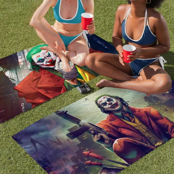 BANDAI Joker Strandtuch für Kinder, personalisiertes Badetuch, Pooltuch, Urlaubsgeschenk, Picknicktuch, Party-Geschenk 4