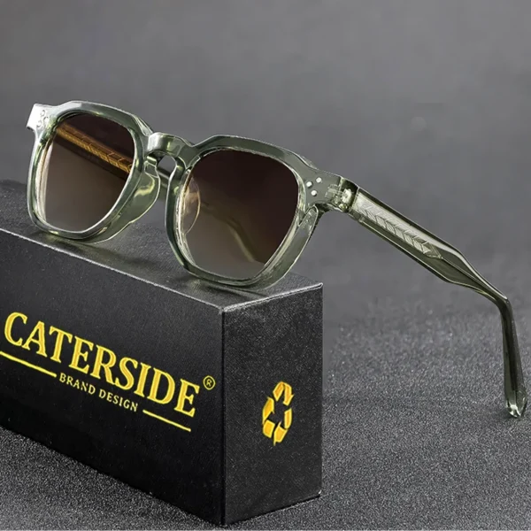 CATERSIDE Neue Retro-Punk-Männer-Sonnenbrille, quadratisch, personalisiertes Design, Brille, Damenmode, Partybrille, Festival, Geschenk, 2-teilig 3