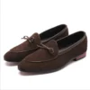 Herren-Freizeitschuhe mit Schleife, echtes Wildleder, trendige Party- und Hochzeits-Loafer, flache Herren-Fahrmokassins