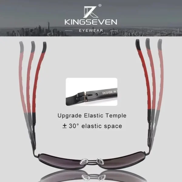 KINGSEVEN Marke Klassische Pilot Männer Sonnenbrille Polarisierte UV400 Objektiv Luxus Retro Fahren Gläser Frauen Großen Rahmen Kausalen Brillen 4