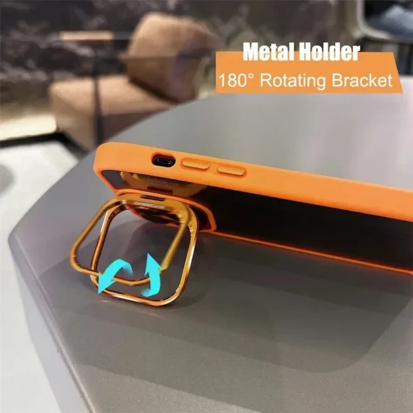 Objektiv-Metallring-Schutz mit Ständer für iPhone 16, 14, 11, 12, 13, 15 Pro Max Plus, Kamera-Glas-Linsenschutz, transparente Abdeckung 4
