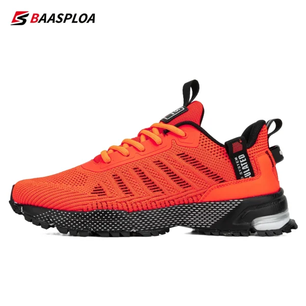 Baasploa Männer Laufschuhe Mesh Atmungsaktive Sportschuhe Für Männer Mode Leichte Casual Turnschuhe Rutschfeste Schnürung Plus Größe 50 2