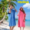 Surf-Poncho, Wickeltuch, Kapuzenmantel, Mikrofaser, Stranddecke, Badetuch, Badehandtuch, Neoprenanzug, Strandponcho für Erwachsene