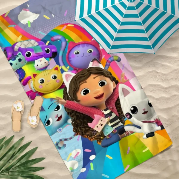 Handtuch, Strand, schnell trocknend, niedlich, G-Gabbys, Pool, Camping, Handtücher, Reisen, Puppenhaus, weiches Geschenk, Cartoon, Fitnessstudio, Dusche, Sport 5