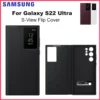 Smart View Wallet Flip Case für Samsung Galaxy S22Ultra SM-S908B Smart View Handyhülle (EF-ZS908)