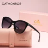 CATMONROE 1 Stück Damen-Sonnenbrille, polarisiert, TAC-Linse, PC-Rahmen, leicht, nicht Nase drücken, Angeln, Fahren, Strand, tägliche Sonnenbrille 6