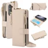 Umhängetasche Brieftasche Telefon Fall Für Samsung Galaxy Z Fold 6 5 4 3 Fold6 Fold5 Fold4 Fold3 5G Karten Solt Ring Halter PU Leder Abdeckung