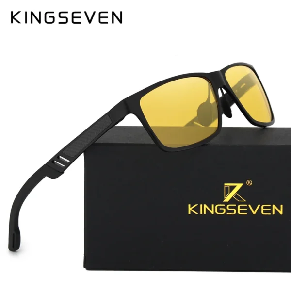 KINGSEVEN Aluminium Polarisierte nachtsicht Sonnenbrille Männer Platz Sonnenbrille Fahren Sonnenbrille Schutzbrille Eyewear oculos de sol 3