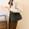 Designer Leder Weibliche Seite Taschen Retro Schulter Tasche für Frauen Handtasche Casual Damen Große Kapazität Einkaufstasche 5
