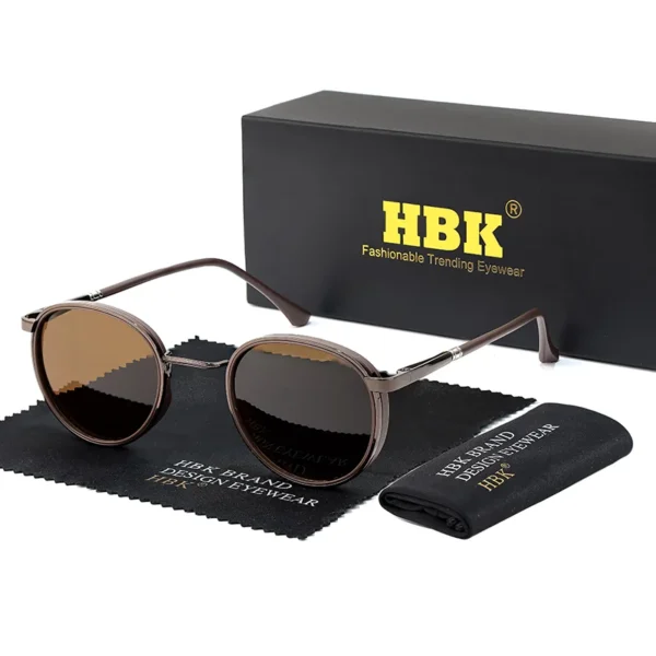 HBK Trendige und avantgardistische polarisierte Sonnenbrille für Herren, personalisiertes Design, modische Unisex-UV400-Sonnenbrille, ideal als Geschenk 3