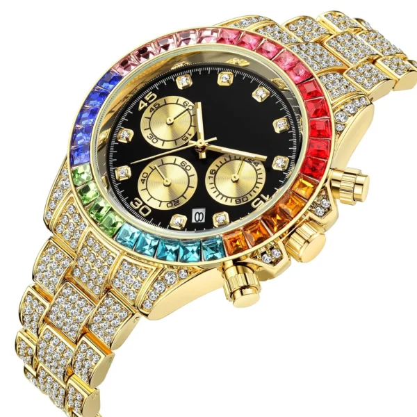 Luxus Männer Bunte Uhren Gold Silber Große Zifferblatt Mann Armbanduhr Sport Business Männlich Uhr Relogio Masculino 2