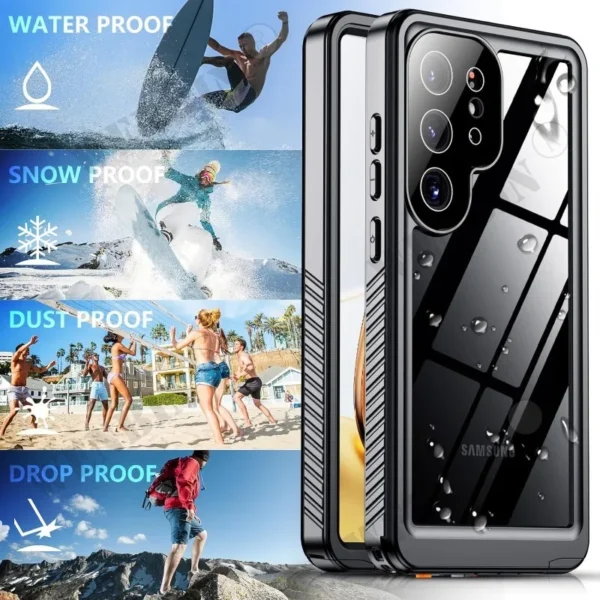 IP68 Wasserdichte Fall Für Samsung S25 S24 S23 Ultra Plus A16 A36 A56 5G Metall Aluminium Schwimmen Telefon Luxus abdeckung Capa Fundas 6