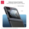 Xundd Für Samsung Galaxy Z Flip 5 Z Flip 6 5G Hülle Airbag Stoßfestes Acryl+TPU+Glas Rückseite Klare Abdeckung Für Flip5 zdaa5 varen 4