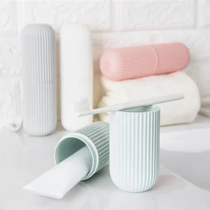 1Pc Tragbare Zahnbürste Tasse Bad Zahnpasta Halter Lagerung Fall Box Organizer Reise Toiletten Lagerung Tasse Neue Kreative 1Pc