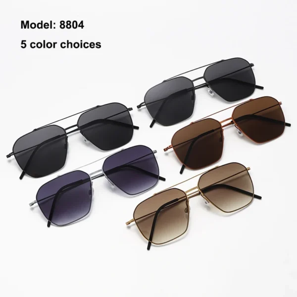 2025 Mode hochwertige Titan-Sonnenbrille, quadratisch, fahrend, 8804, Sonnenbrille für Männer und Frauen, Vintage-Sonnenbrille im dänischen Design, UV400 3